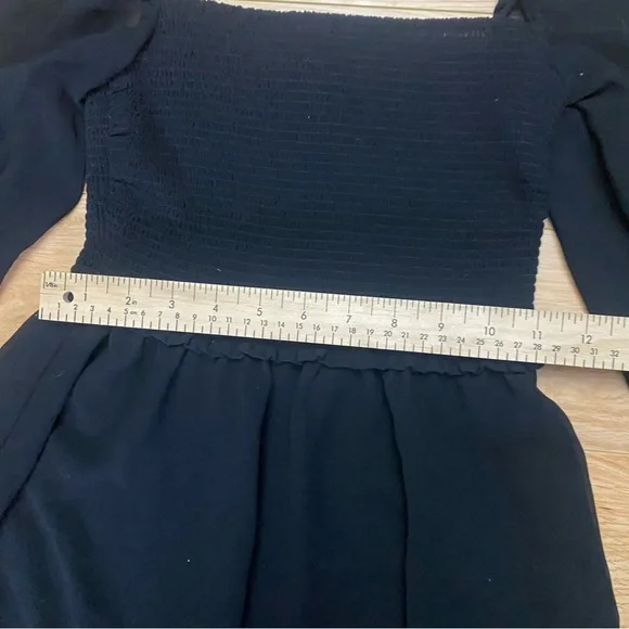 Aritzia Wilfred Tempest Black Long Sleeve Mini Dress - Picture 10 of 11